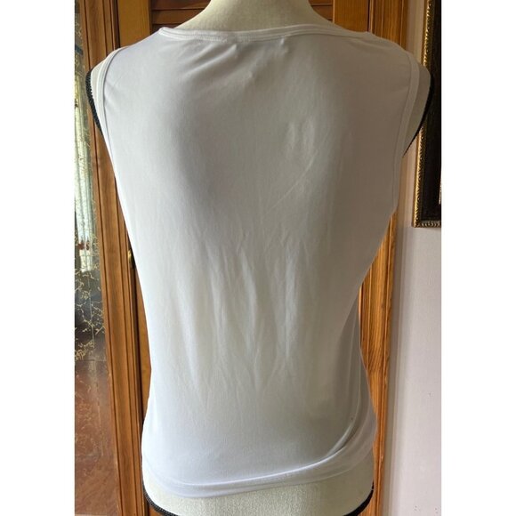 Calvin Klein White Silver Embellished Shell -- Small - Picture 2 of 8